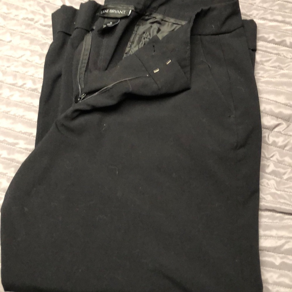 Black Lena wide leg Lane Bryant pant size 18 short